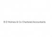 B D Holmes & Co Chartered Accountants logo