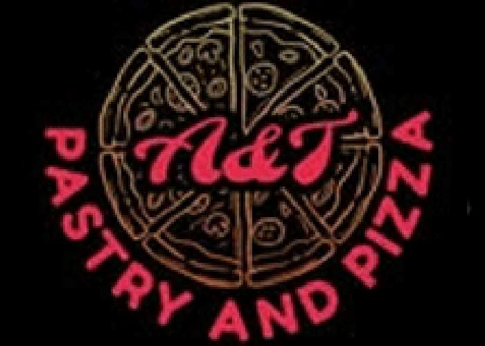A & T Pastry and Pizza logo