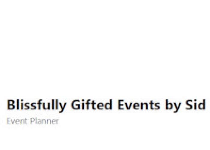 Blissfully Gifted Events by Sid logo
